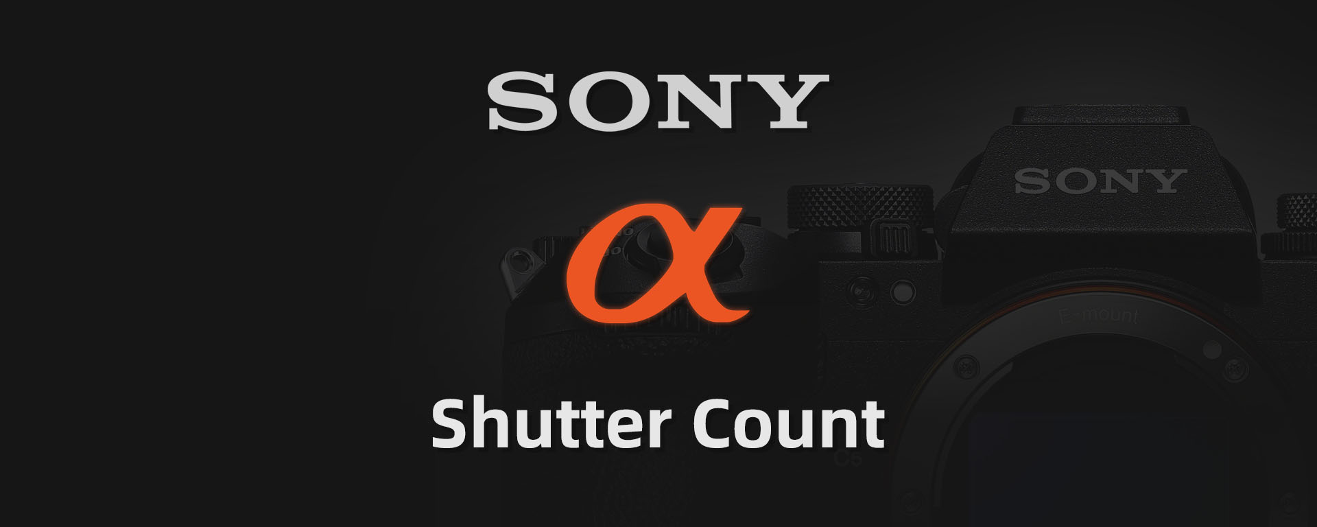 How to Check Sony Alpha Camera Shutter Count?